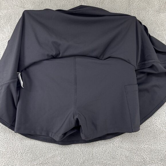 Old Navy Skirt S Black Active Powersoft Mini Skort Extra High-Rise Go Dry A-Line - Picture 6 of 9